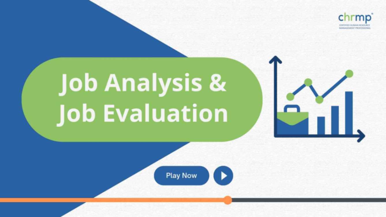 Online Bootcamp Recordings Job Analysis Job Evaluation Chrmp Academy